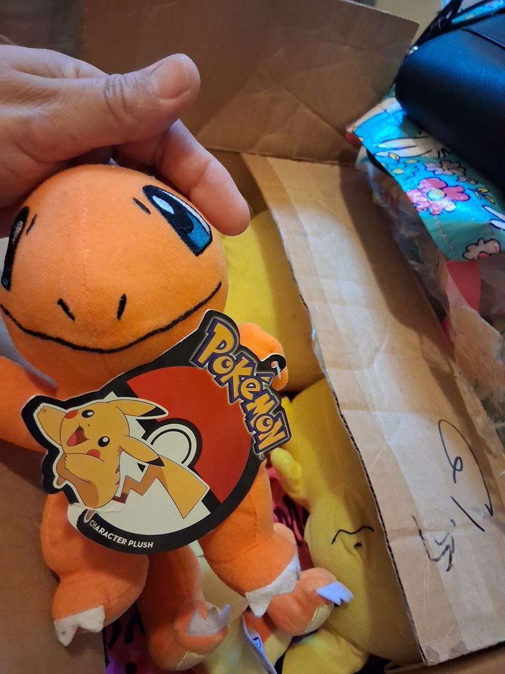 Pokemon Charmander Orange Plush with Embroidered Face